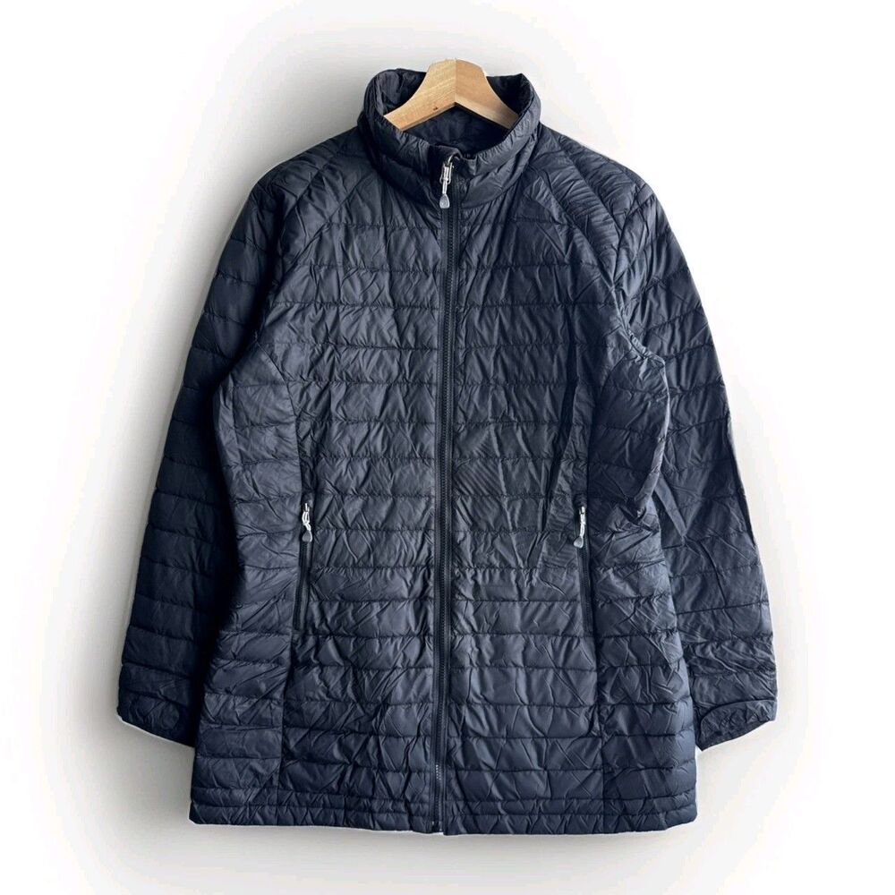 Mountain Hardwear Down Jacket Women's Large Black Full Zip Quilted Puffer Winter